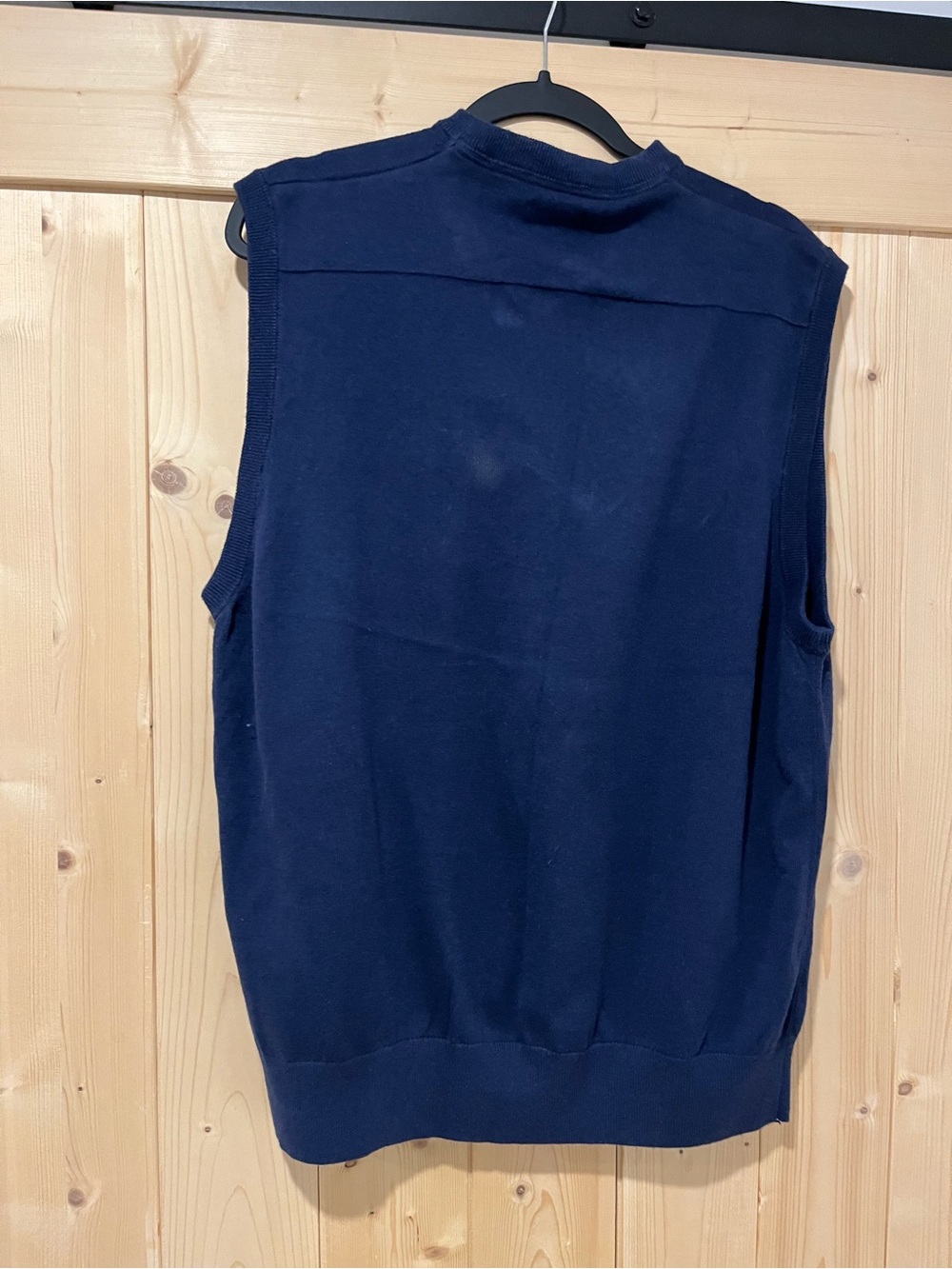 Izod Men's Navy V-Neck Sweater Vest - Solid Knit - Picture 5 of 5